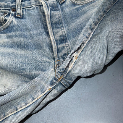 Levis 501 Vintage 80s Redline Selvedge USA XX Jeans Light Wash Act 28x27