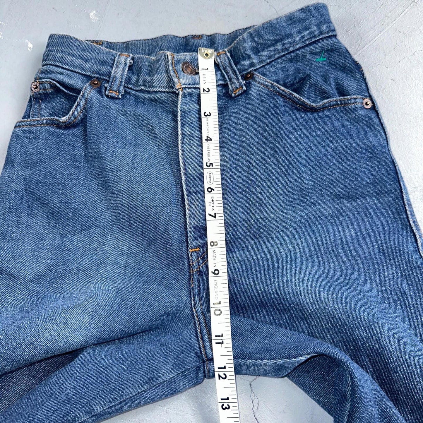 Levis Vintage Womens Size 24x32 White Tab Big E 501 Blue Straight Jeans 70s 80s