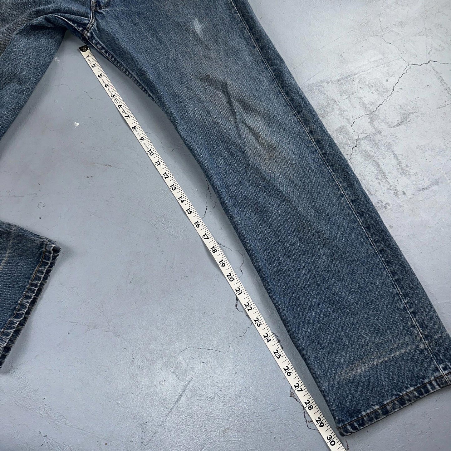 Levis 501 Vintage 90s USA XX Straight Leg Jeans Blue Med Wash 36x32 Act 34x30