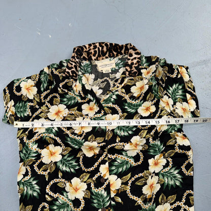 Denim & Supply Ralph Lauren Womens Button Down Blouse Top Small Tropical Floral