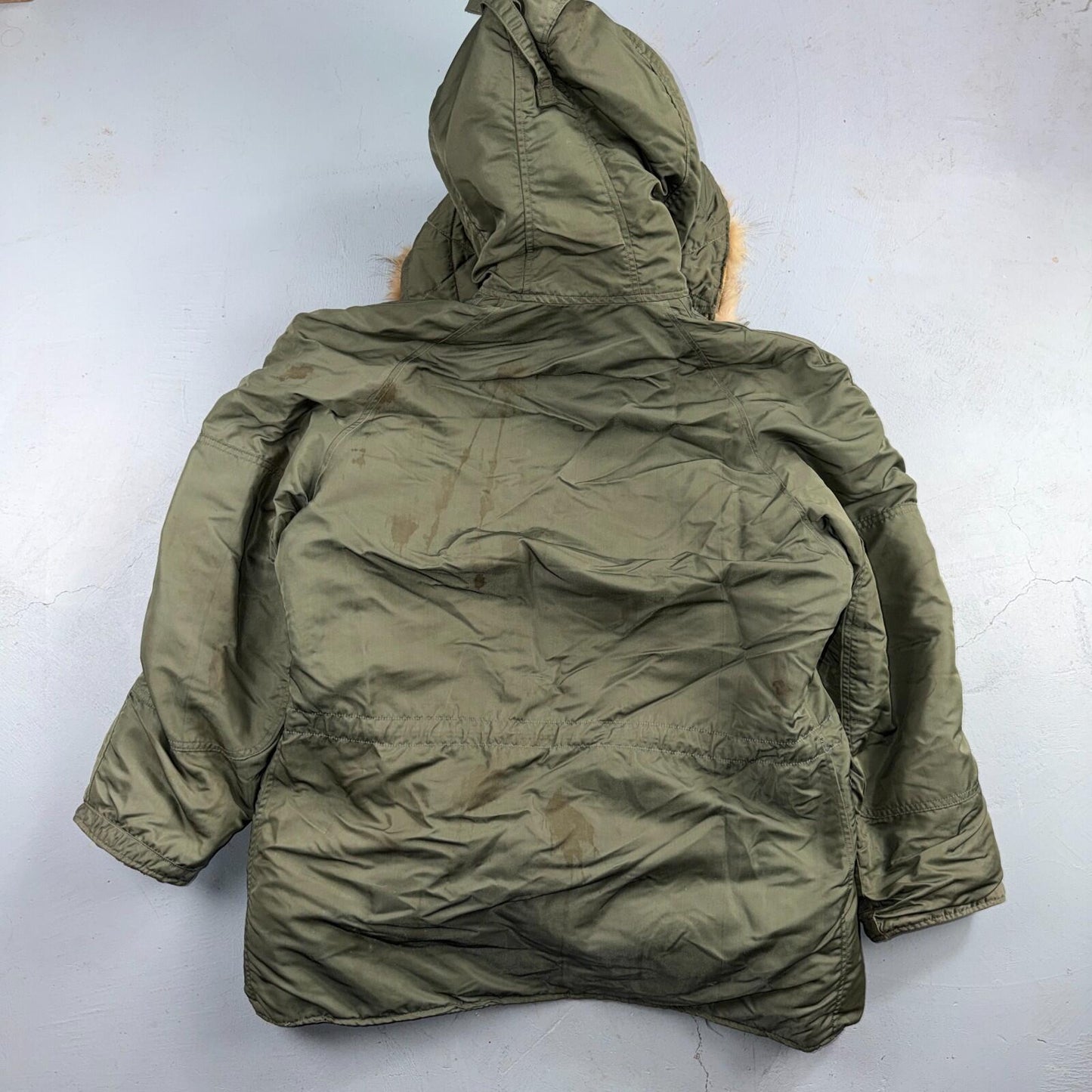 VTG 1960s USAF N-3B Parka Jacket Real Fur Air Force M 60s Air N3B Rare Coat