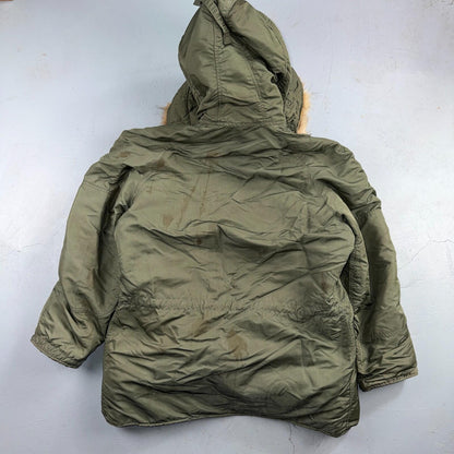 VTG 1960s USAF N-3B Parka Jacket Real Fur Air Force M 60s Air N3B Rare Coat
