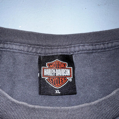 Harley Davidson Eugene Oregon VTG T Shirt Doyles Grunge Faded Black Y2K USA
