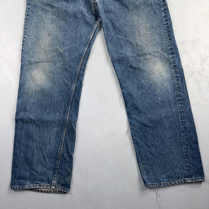 Levis 501 Vintage 80s USA XX Straight Leg Jeans Blue Med Wash 42x32 Act 38x28