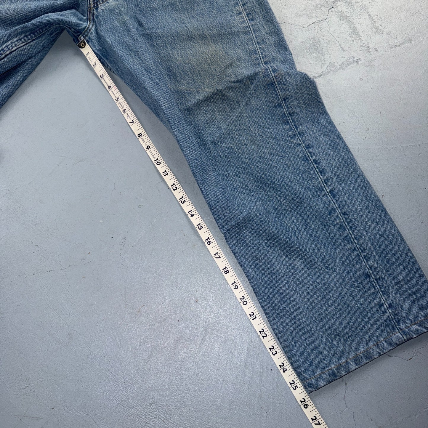 Levis 501 Vintage 90s USA XX Straight Leg Jeans Blue Light Wash 38x30 Act 38x25