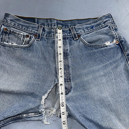 Levis 501 Vintage 90s Mexico Straight Leg Jeans 34x36 Y2K Light Wash Act 31x31