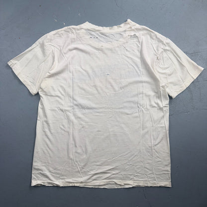 VTG Sea Turtles Single Stitch USA Thrashed White T Shirt Sz XL St Croix Ocean
