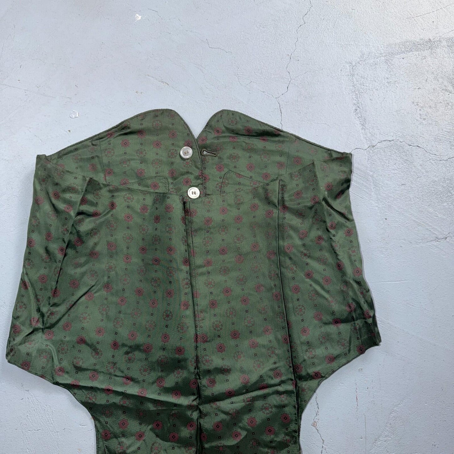 VTG Vest Mens Gray Green Waistcoat Size S 1940s 1950s Double Sided Rare Suit