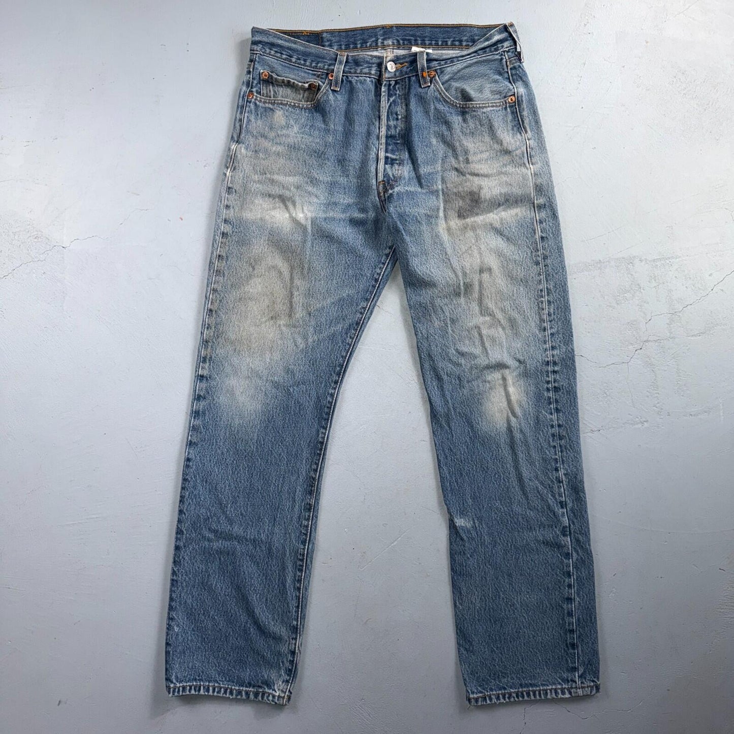 Levis 501 Vintage Y2K XX Straight Leg Jeans Blue Light Wash 35x34 Act 33x31