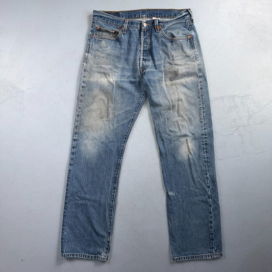 Levis 501 Vintage Y2K XX Straight Leg Jeans Blue Light Wash 35x34 Act 33x31