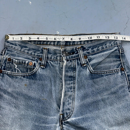 Levis 501 Vintage 80s Redline Selvedge USA XX Jeans Light Wash 66 Act 27x31