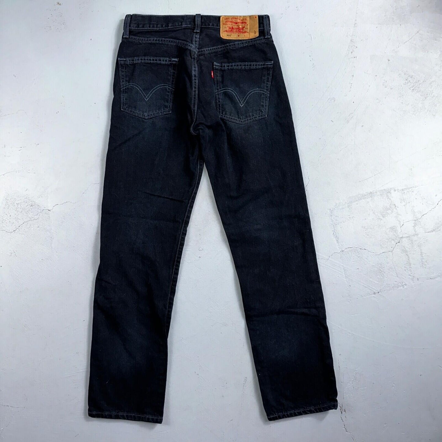 Levis 501 Vintage 90s Mexico Straight Leg Jeans 30x32 Y2K Dark Wash Act 29x31