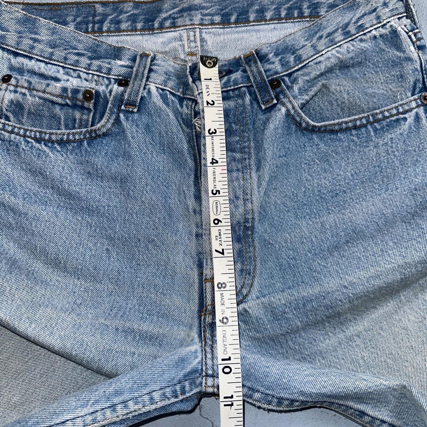 Levis 501 Vintage 80s USA XX Straight Leg Jeans Blue Light ALTERED Act 30x27