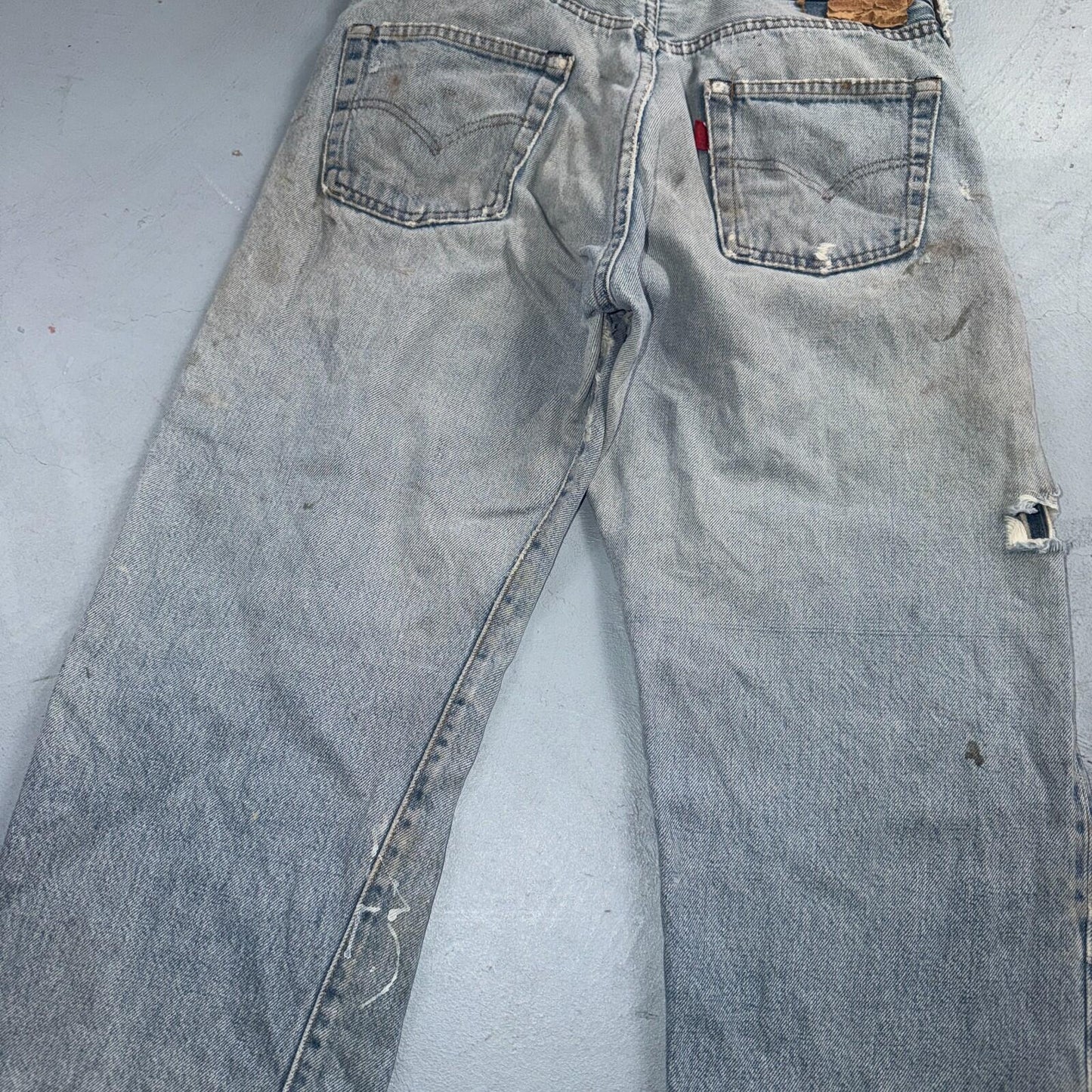 Levis 501 Vintage 80s Redline Selvedge USA XX Jeans Thrashed 32x36 Act 30x32