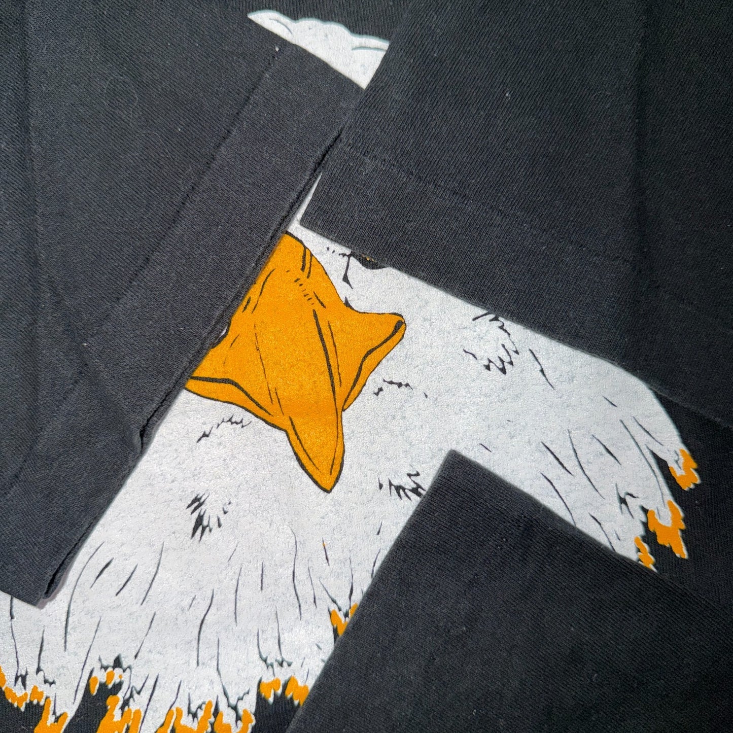 VTG 90s Support Our Troops Bald Eagle Patriotic USA Military Americana Graphic T