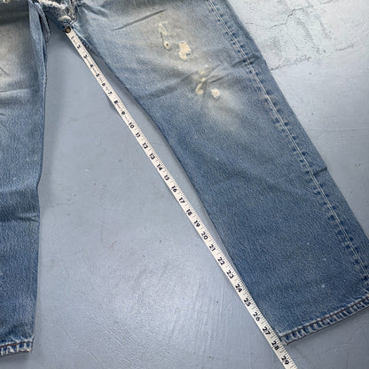 Levis 501 Vintage 90s USA XX Straight Leg Jeans Blue Thrashed 40x32 Act 37x28