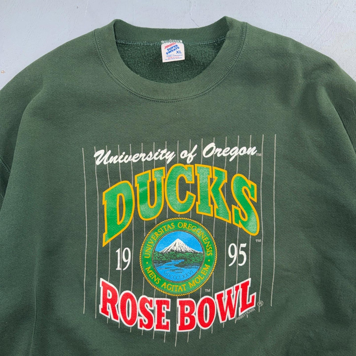Vintage Oregon Ducks 1995 Rose Bowl Adult XL Crewneck Sweatshirt Jerzees 90s