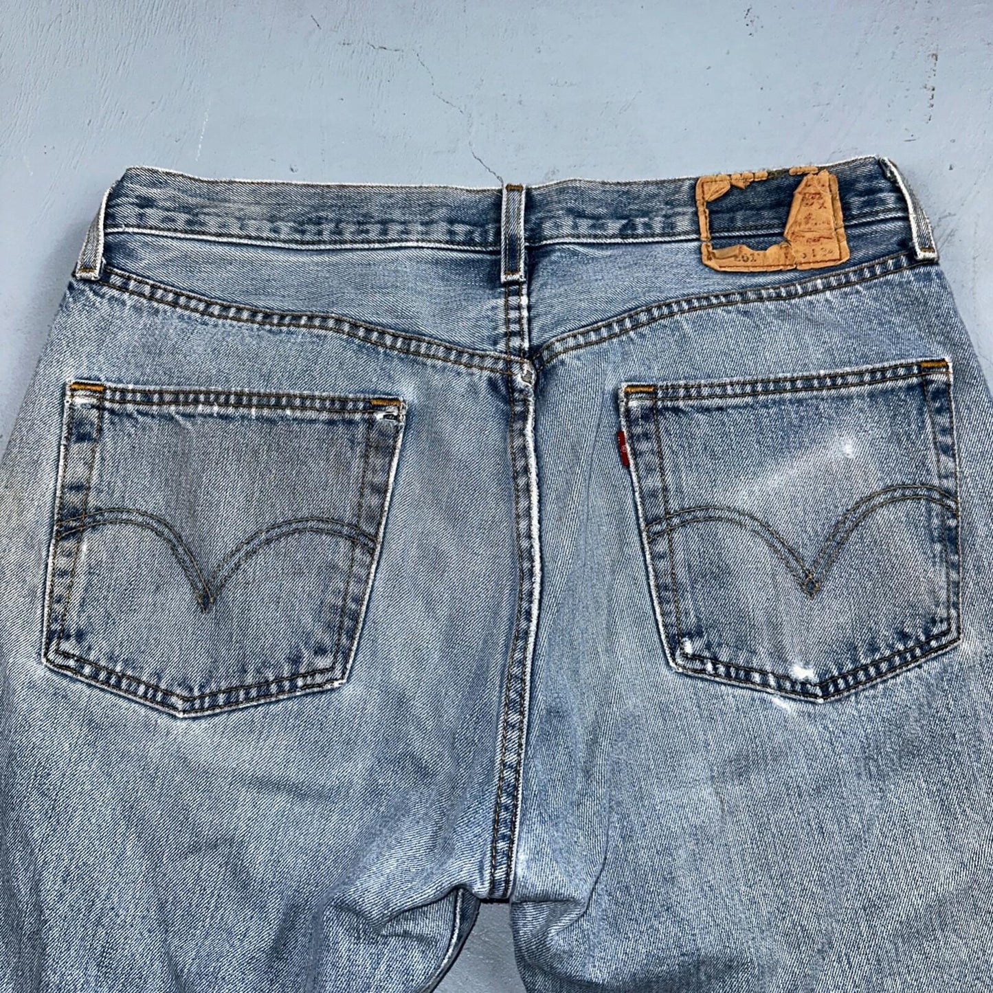 Levis 501 Vintage 90s Mexico Straight Leg Jeans 36x34 Y2K Light Wash Act 34x34