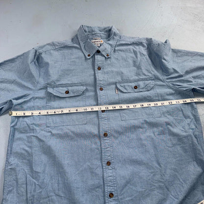Carhartt Button Up Shirt Mens XLT Short Sleeve Relaxed Fit Workwear S200 CBL