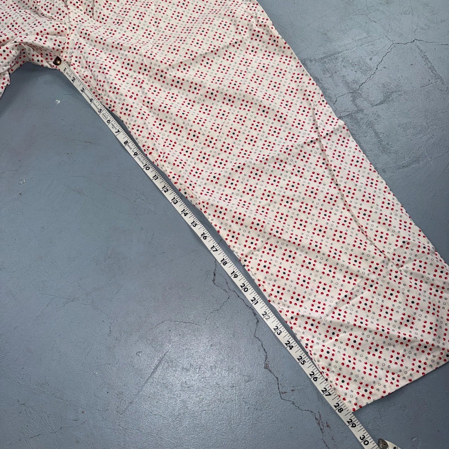 VTG 40s Penneys Cotton Flannel Pajama Set Shirt Pants Hollywood 1940s Rockabilly