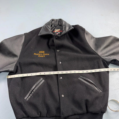 VTG Dehen Varsity Letterman Jacket Size Large Wool Leather Detroit Oregon Cars