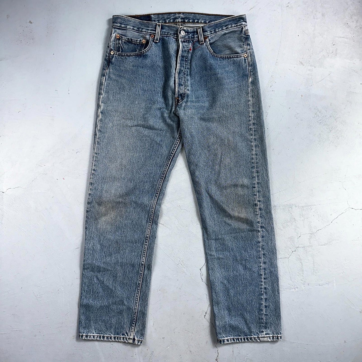 Levis 501 Vintage Y2K 90s XX Straight Leg Jeans Blue Light Wash 33x30 Act 32x29
