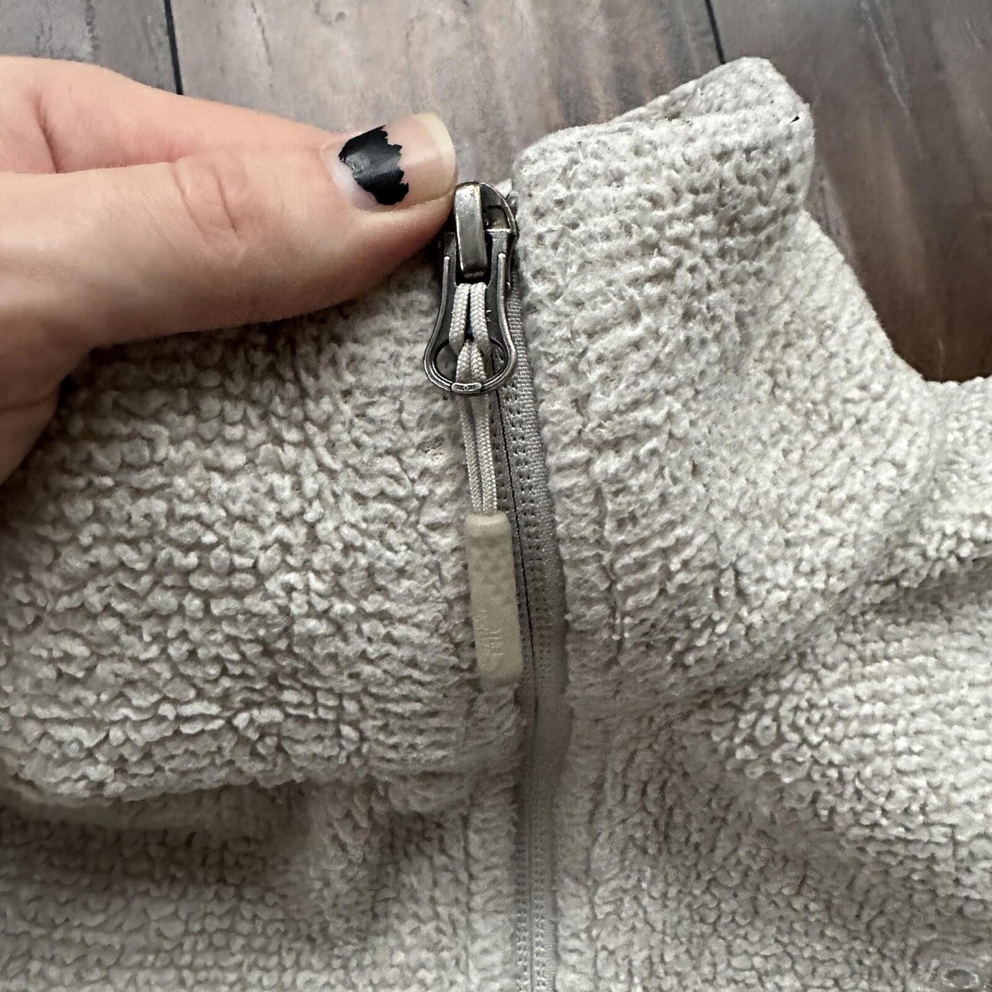 The North Face Fleece Jacket Womens Med Full Zip Sweatshirt Soft Oatmeal Sherpa