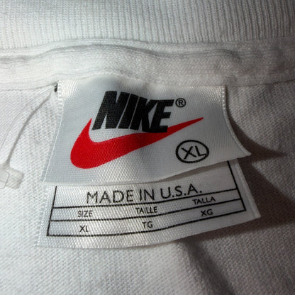 Vintage Nike Volleyball T Shirt Big Swoosh Logo Sports Graphic Tee 90s White USA
