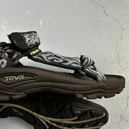 Teva Original Men’s Hiking Water Sandals 6404 White Stripes - Size 9 VTG