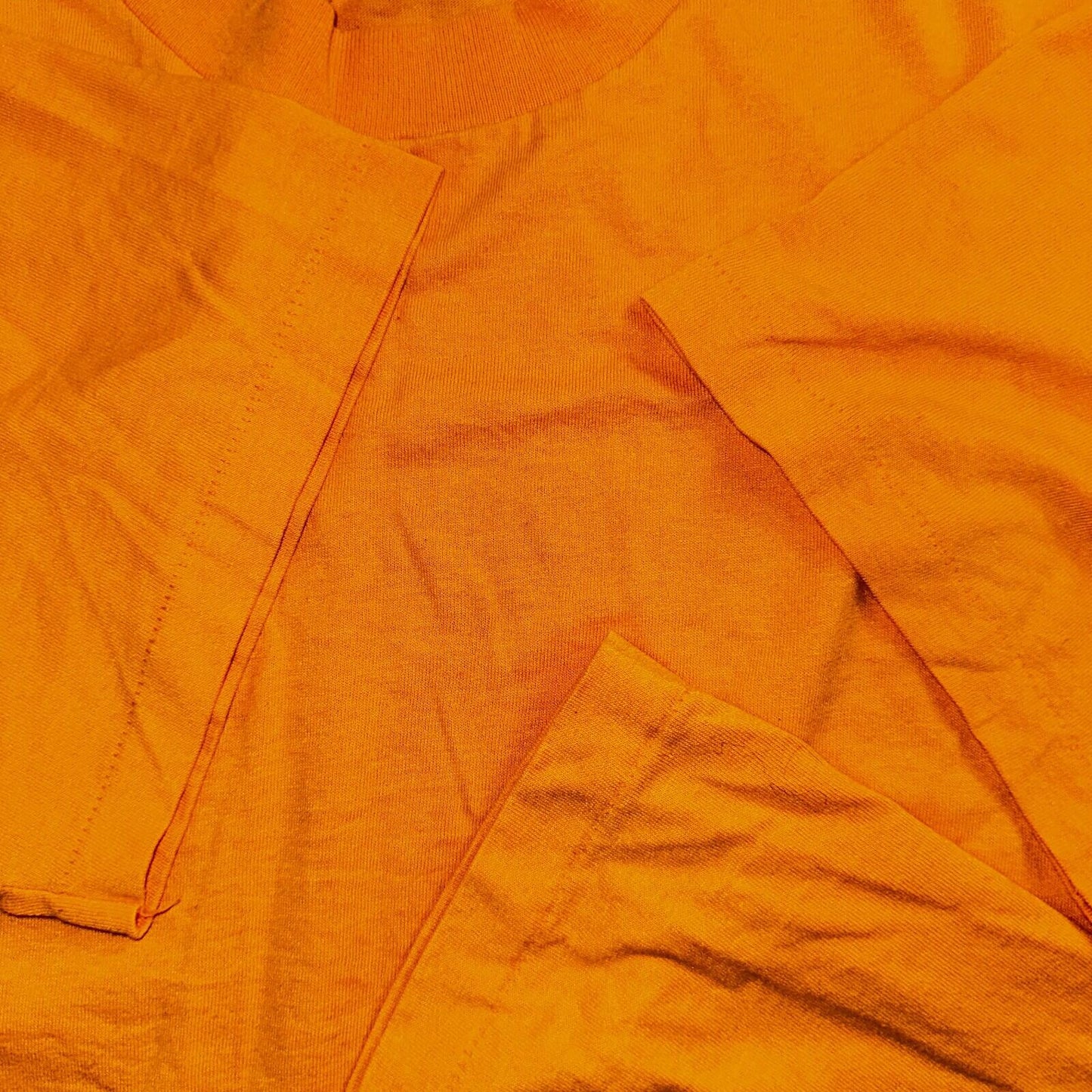 Hanes Blank Yellow Single Stitch VTG T Shirt XL USA No Print Graphic Basic