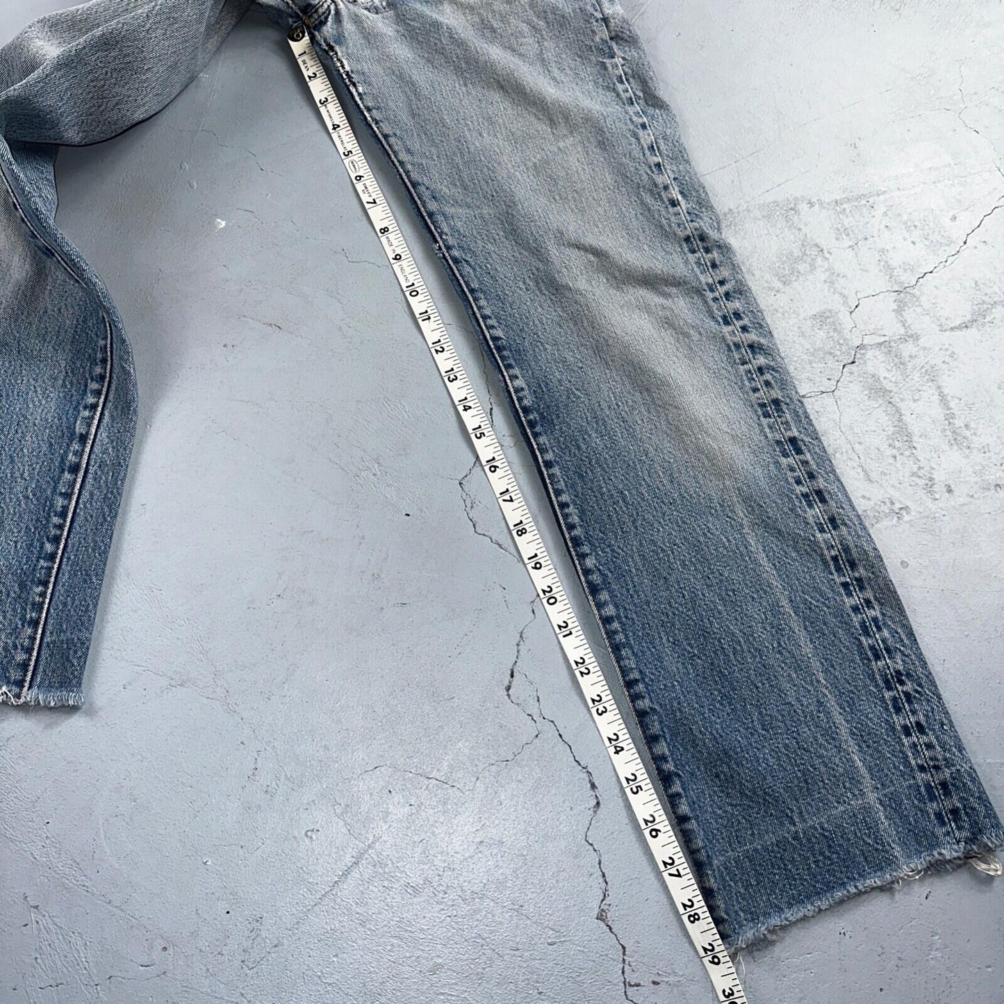 Levis 501 Vintage 80s Redline Selvedge USA XX Jeans Light Wash 524 Act 25x29