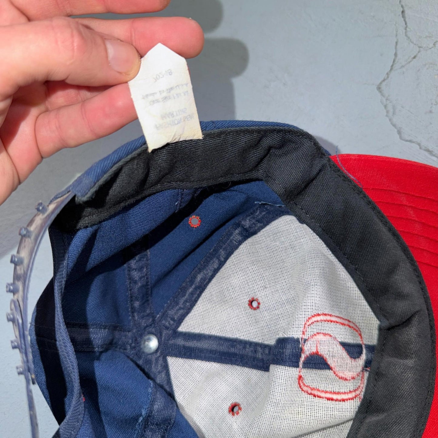 VTG Safeway USA Hat Baseball Cap Snapback Mulitcolor Blue Red Sports Worker 90s