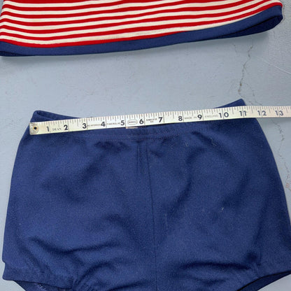 Vintage 1960s Carol Brent Swimsuit Bathing Suit Built In Bra Pin Up MOD 2 Pc