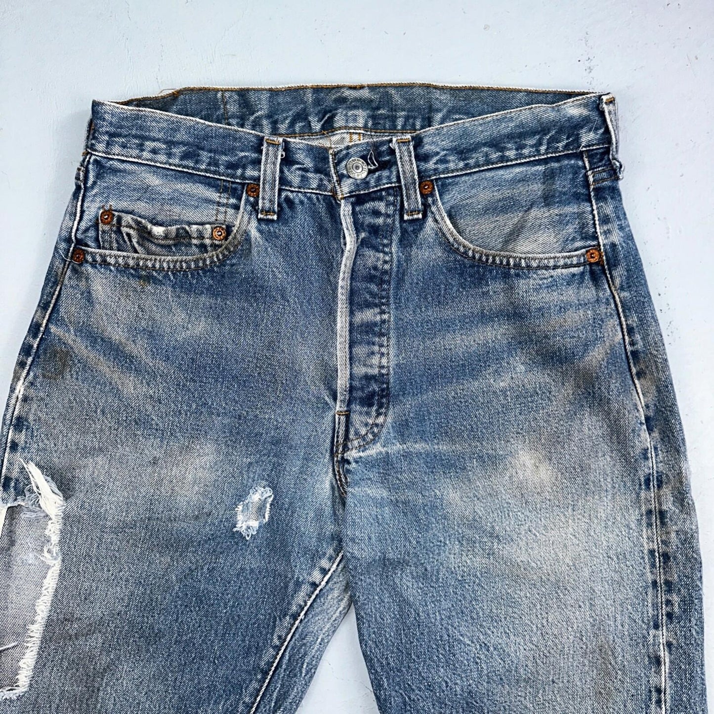 Levis 501 Vintage 80s Redline Selvedge USA XX Jeans Med Wash 32x36 Act 29x32