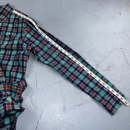 Polo Ralph Lauren Mens Long Sleeve Button Down Shirt Size M Plaid Green Blue