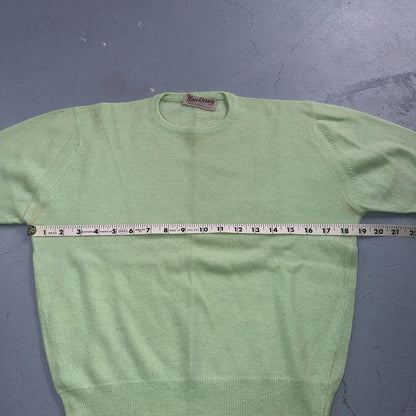 VTG 1940s 1950s Wool Cashmere Sweater Rockabilly Womens Mod Knit Green Nan Dorse