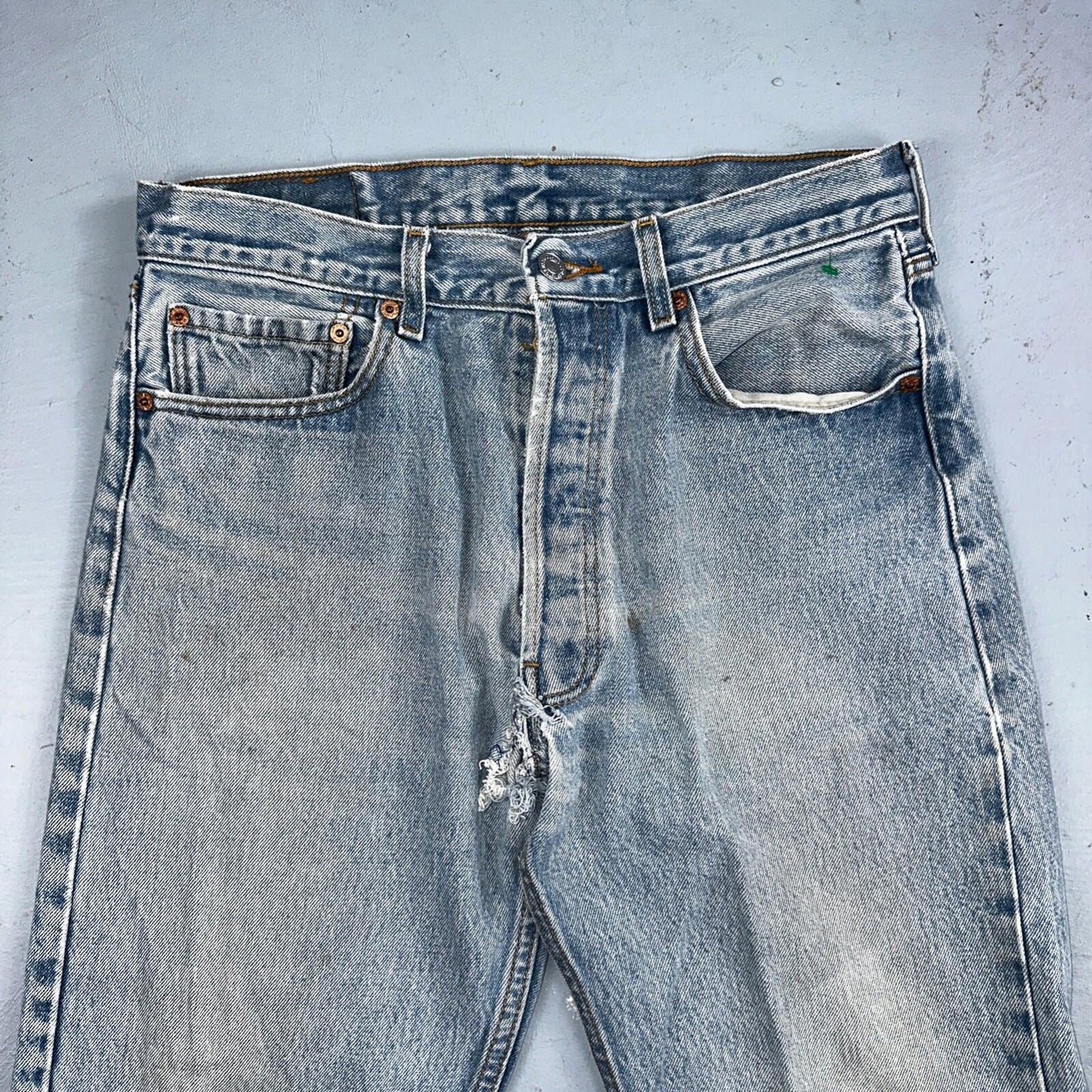 Levis 501 Vintage Y2K XX Straight Leg Jeans 33x36 Light Wash 2000s Act 31x31