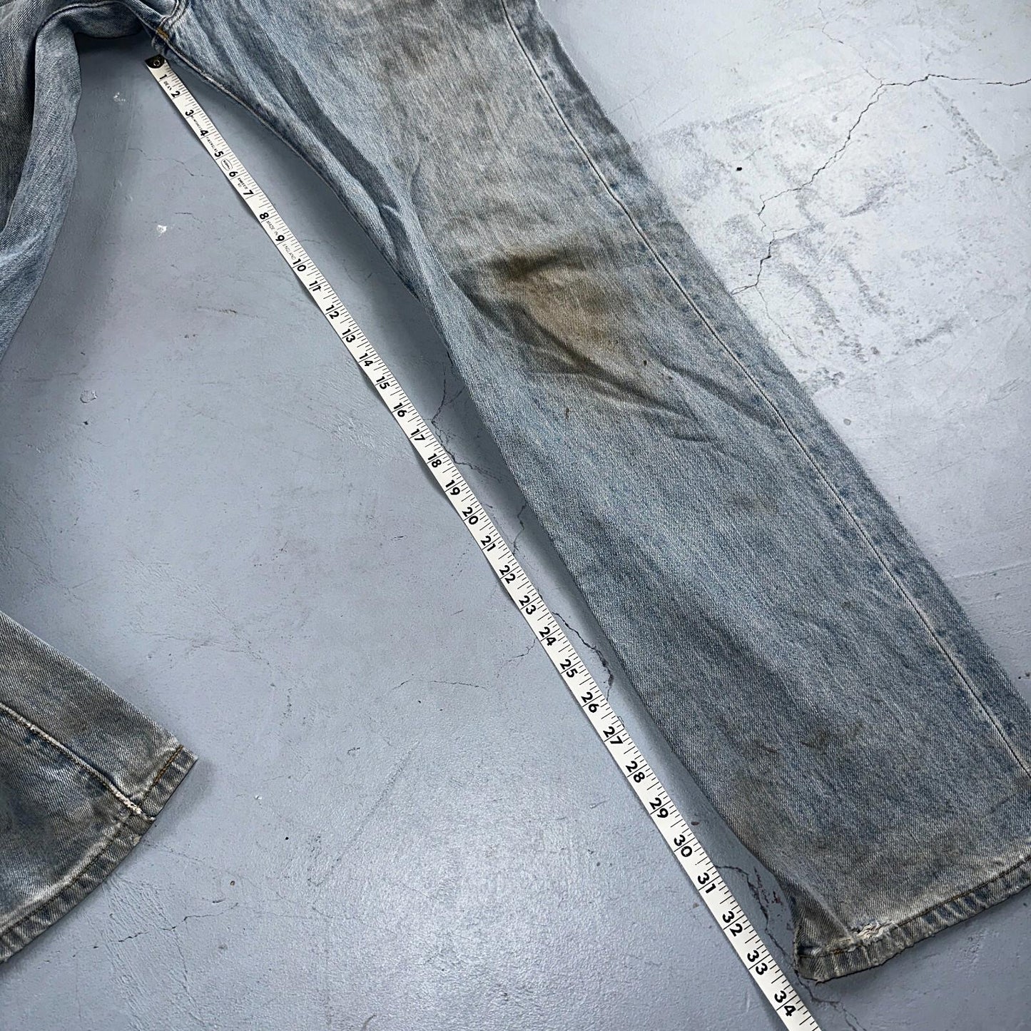 Levis 501 Vintage Y2K XX Straight Leg Jeans Blue Light Wash 35x34 Act 34x34