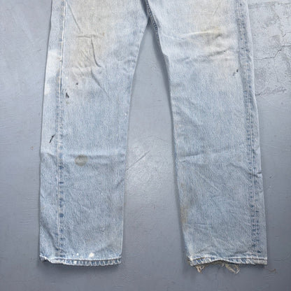 Levis 501 Vintage 90s Y2K XX Straight Leg Jeans Blue Light Wash 36x34 Act 35x32