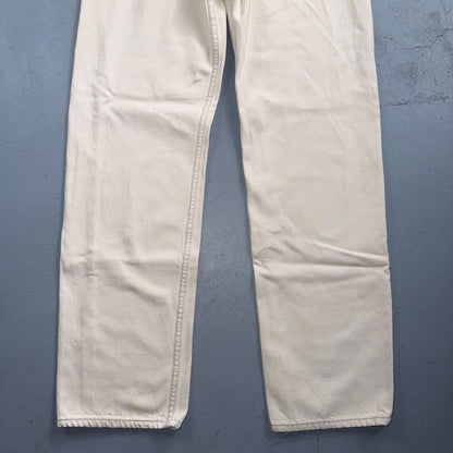 Levis 501 Vintage 80s USA XX Straight Leg Jeans White Light Wash 36x34 Act 33x32
