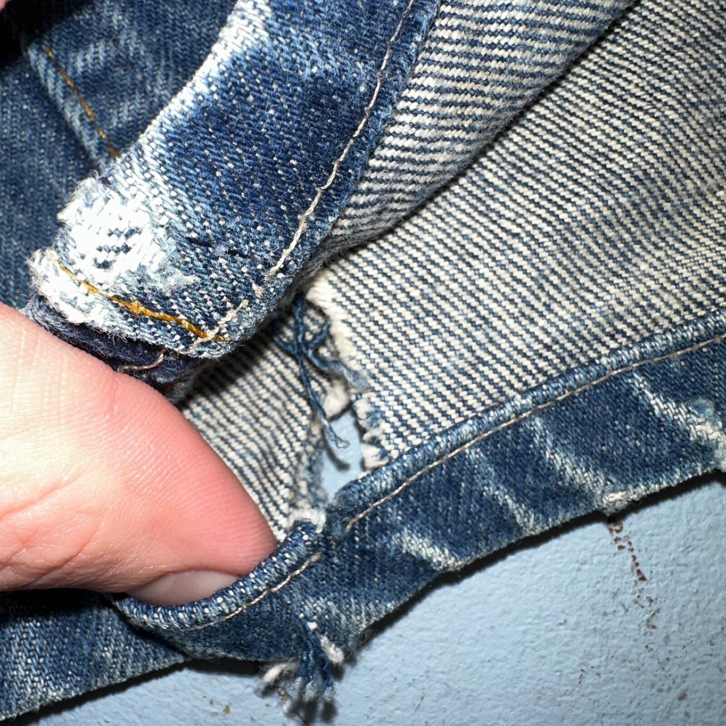 Levis 517 Vintage 80s USA Orange Tab Bootcut Flare Blue Worn Jeans Act 32x26