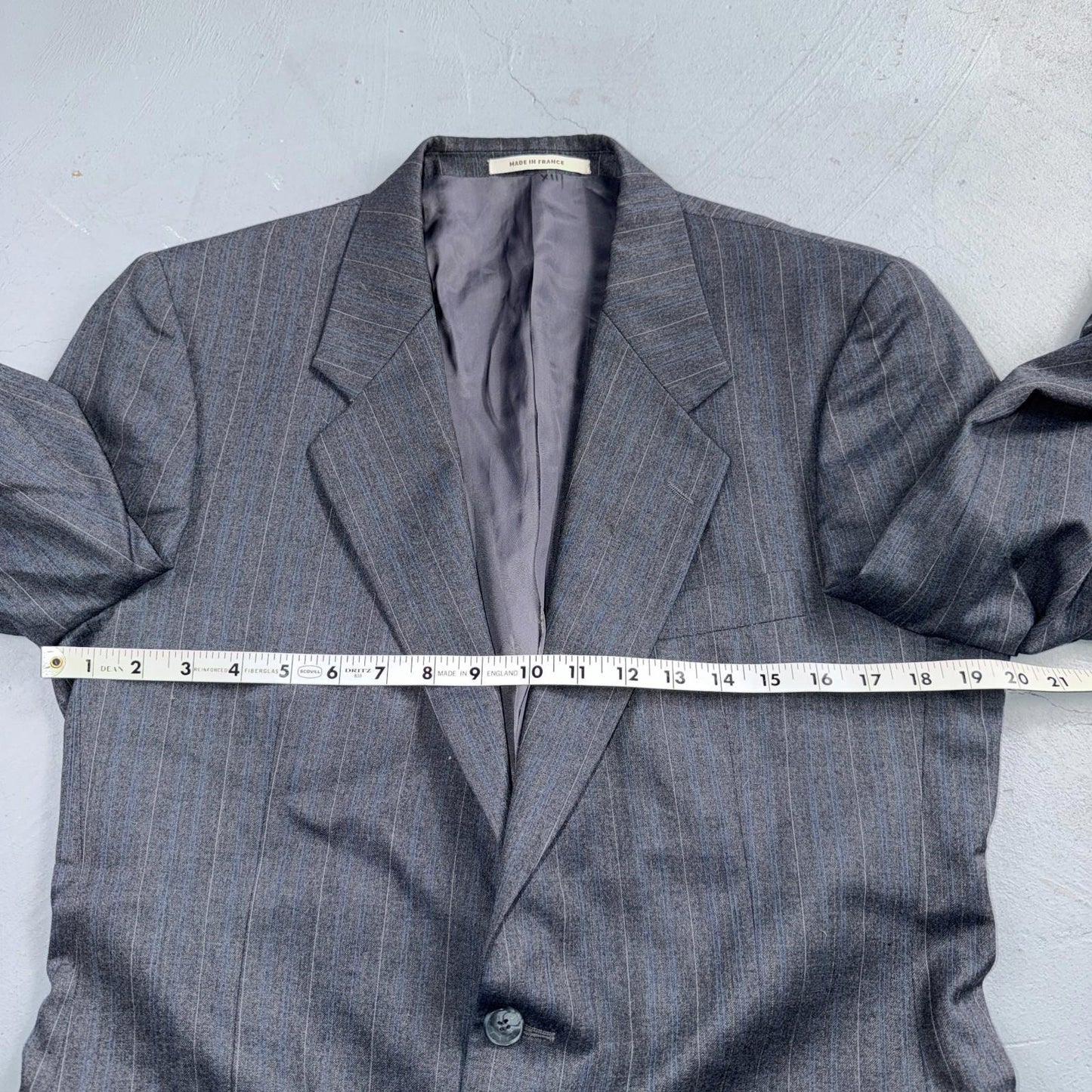 YSL Yves Saint Laurent Vintage Gray Grodin Jacket 38 Blazer Coat France Suit 80s