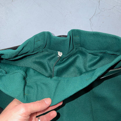 Vintage USA Rockabilly Womens Dress Pants 60s Bell Bottom Green Size 14 Boot Cut