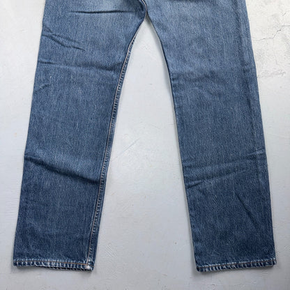 Levis 501 Vintage 90s USA XX Straight Leg Jeans Blue Med Wash 33x34 Act 31x31
