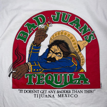 VTG 80s Bad Juans Tequila T Shirt Tijuana Mexico Funny Graphic Alcohol XL