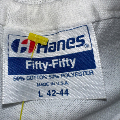 Hanes 80s Packwood VTG T Shirt Why Settle Funny Single Stitch Graphic Text Humor