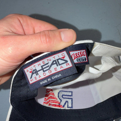 Rail America USA VTG Hat Baseball Cap Snapback Head Gear White Funny Humor Train
