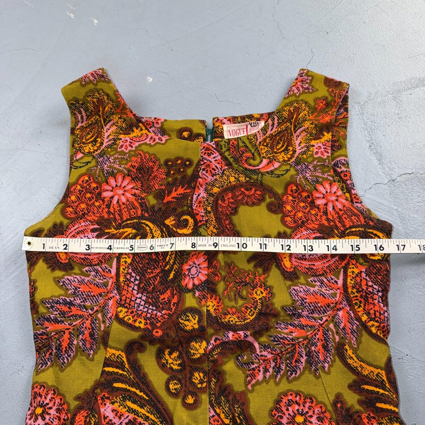 VTG 50s 60s Vogue Short Dress Summer Vibe Movie Boho Hippy Rockabilly Pattern