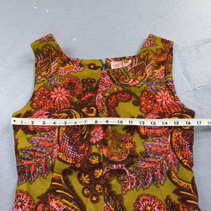 VTG 50s 60s Vogue Short Dress Summer Vibe Movie Boho Hippy Rockabilly Pattern