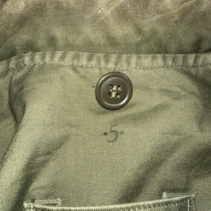 Vintage US Military OG-107 Cotton Sateen Wind  Jacket Small Regular 1961 Patches